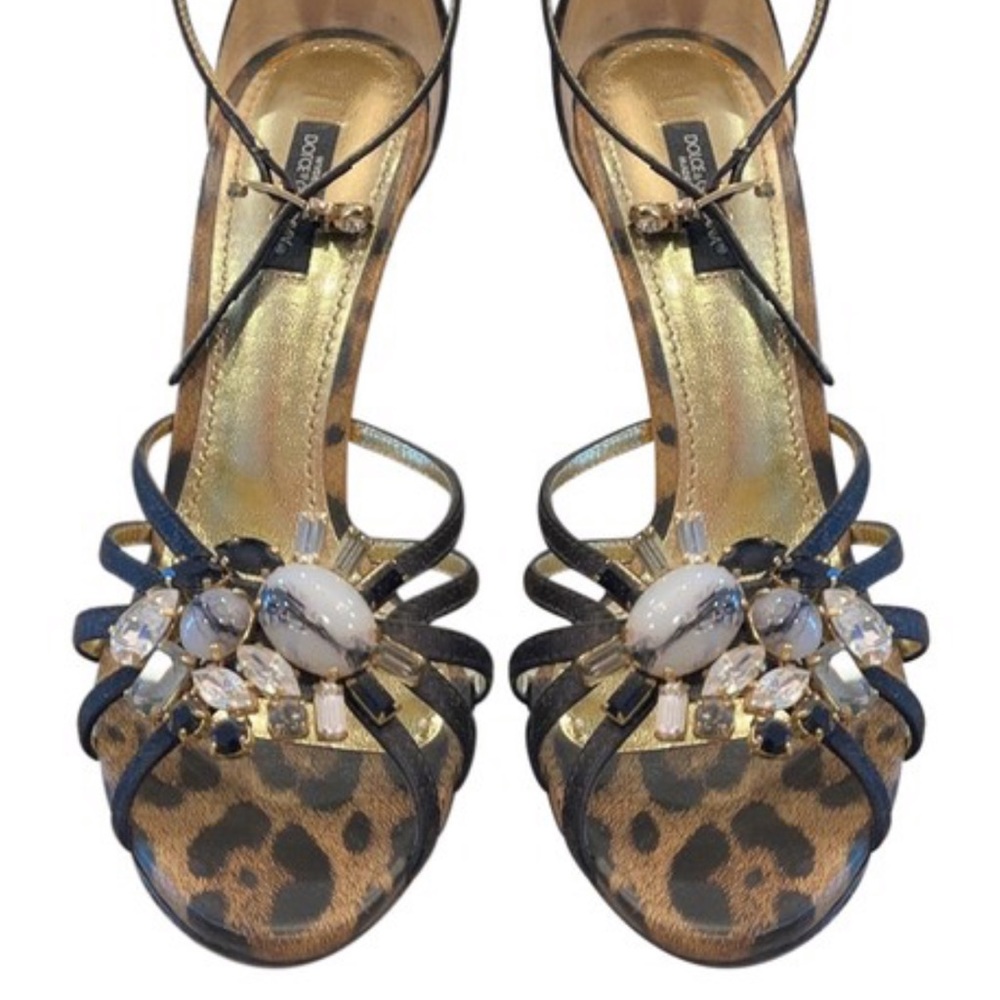 Dolce & Gabbana Heels 100mm, embellished with rhinestones